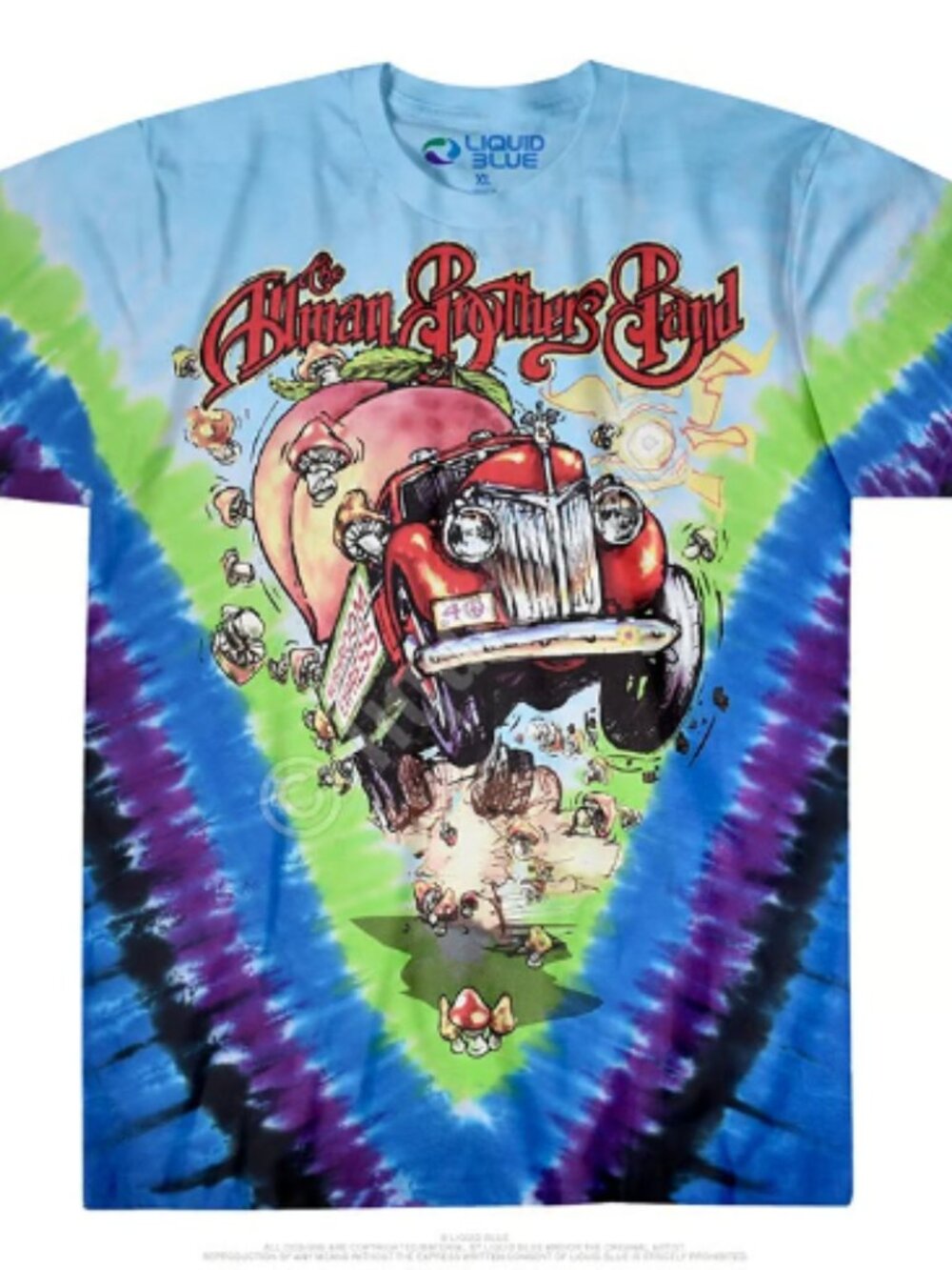 The Allman Brothers Band Tie-Dye ~ by Liquid Blue ~ Choose Your Size ~Brand New!